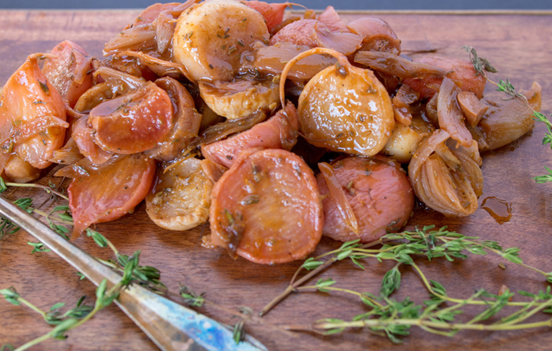 Roasted Radishes and Turnips