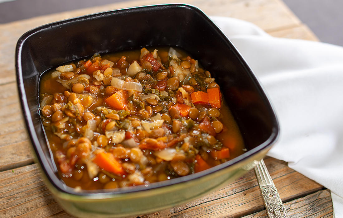 Slow Cooker Lentil and Cauliflower Stew