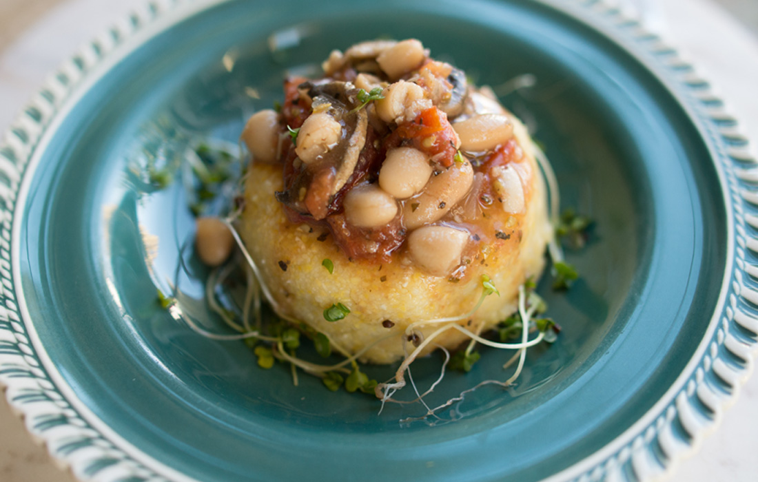 Polenta with Tomatoes and White Beans