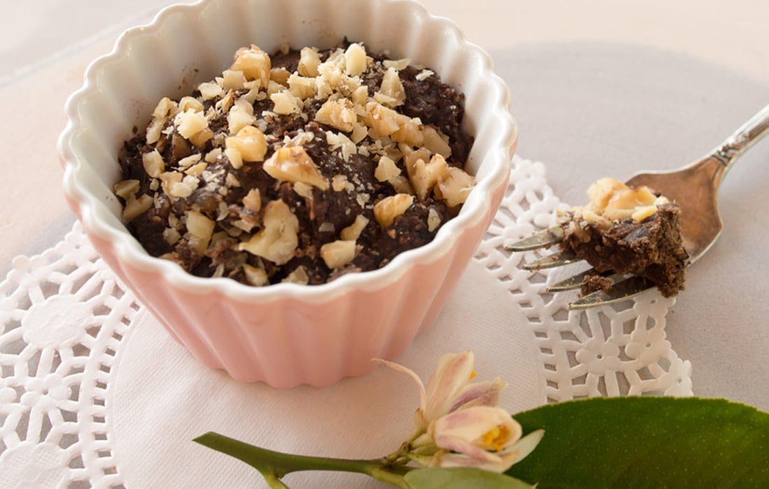 Black Bean Brownie in a Bowl for One