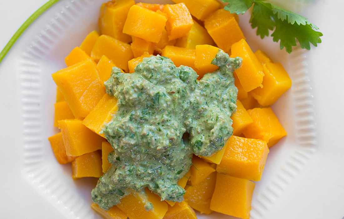Butternut Squash with Pumpkin Seed Pesto