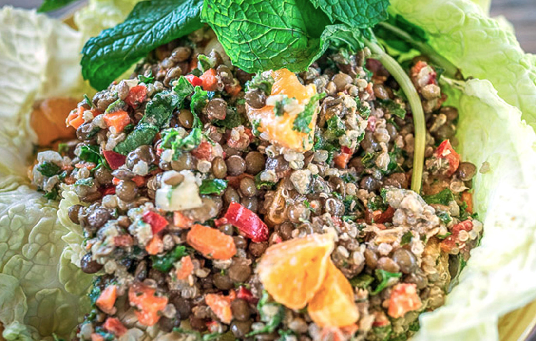 Lentil, Quinoa and Clementine Salad