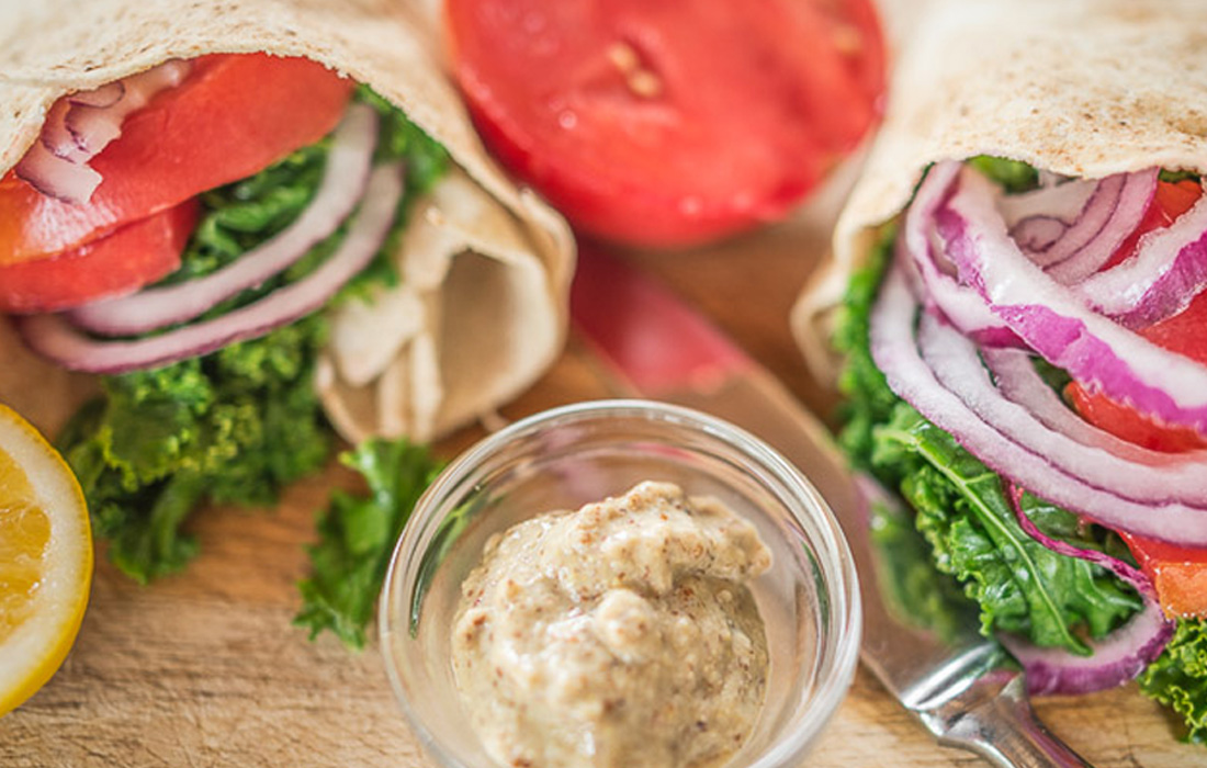 Pita stuffed with Seasoned Greens