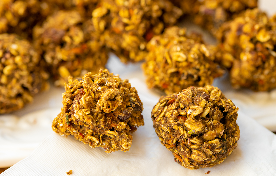 Nutritarian Carrot Breakfast Bites