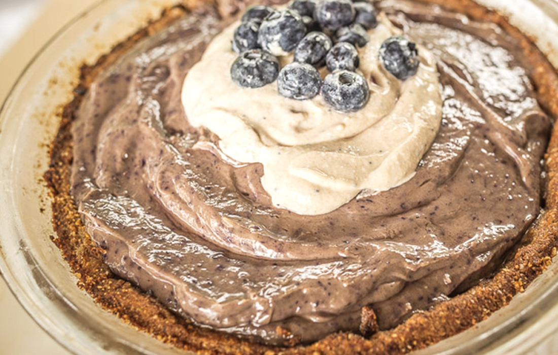 Blueberry Jam Pie with Lemon Poppy Seed Cream