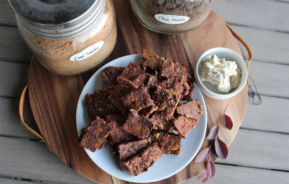Flax and Sesame Crackers