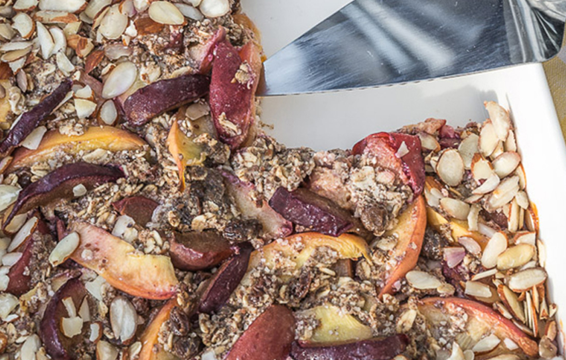 Nectarine and Plum Crumble