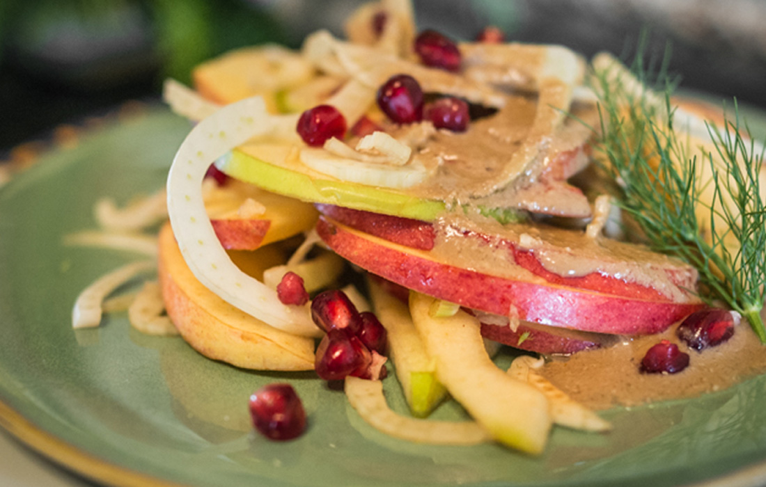 Apple and Fennel Salad with Pomegranate Seeds
